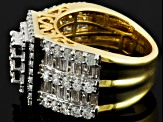 Cubic Zirconia 18k Yellow Gold Over Silver Ring 5.72ctw