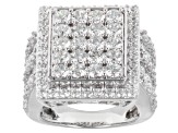 Cubic Zirconia Rhodium Over Sterling Silver Ring 9.46ctw