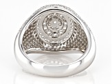 White Cubic Zirconia Rhodium Over Sterling Silver Ring 2.60ctw