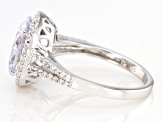 White Cubic Zirconia Rhodium Over Sterling Silver Ring 6.99ctw