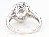 White Cubic Zirconia Rhodium Over Sterling Silver Ring 6.99ctw