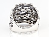 White Cubic Zirconia Rhodium Over Sterling Silver Ring 1.24ctw