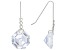 White Cubic Zirconia Rhodium Over Sterling Silver Solitaire Dangle Earrings 30.66ctw