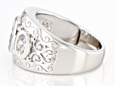 White Cubic Zirconia Rhodium Over Sterling Silver Ring 3.22ctw