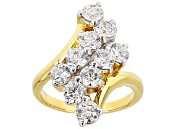 Picture of White Cubic Zirconia 18k Yellow Gold Over Sterling Silver Ring 4.44ctw