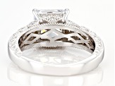 White Cubic Zirconia Rhodium Over Sterling Silver Ring 5.32ctw