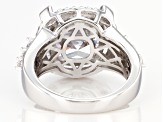 White Cubic Zirconia Over Sterling Silver Ring 16.81 ctw