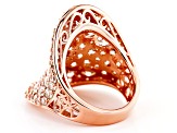 White Cubic Zirconia 18K Rose Gold Over Sterling Silver Ring 11.99ctw (7.01ctw DEW)