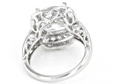 White Cubic Zirconia Rhodium Over Sterling Silver Ring 8.49ctw (4.45ctw DEW)