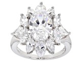 White Cubic Zirconia Rhodium Over Sterling Silver 9.77ctw (6.27ctw DEW)