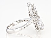White Cubic Zirconia Rhodium Over Sterling Silver Ring 4.12ctw (2.67ctw DEW)