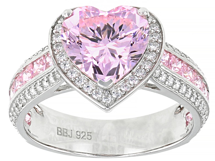 PINK HEART CUT STERLING SILVER Plated RING – HTR JEWELRY