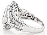 White Cubic Zirconia Rhodium Over Sterling Silver Ring 9.61ctw