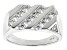 White Cubic Zirconia Rhodium Over Sterling Silver Mens Ring 1.81ctw