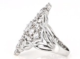 White Cubic Zirconia Rhodium Over Sterling Silver Ring 2.52ctw