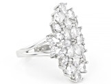 White Cubic Zirconia Rhodium Over Sterling Silver Ring 4.33ctw (3.49ctw DEW)