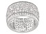 White Cubic Zirconia Rhodium Over Sterling Silver Band Ring 6.56ctw