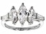 White Cubic Zirconia Rhodium Over Sterling Silver Ring 3.42ctw