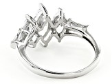 White Cubic Zirconia Rhodium Over Sterling Silver Ring 3.42ctw