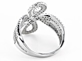 White Cubic Zirconia Rhodium Over Sterling Silver Ring 1.42ctw