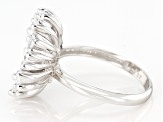 White Cubic Zirconia Rhodium Over Sterling Silver Ring 2.77ctw