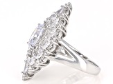 White Cubic Zirconia Rhodium Over Sterling Silver Ring 8.25ctw