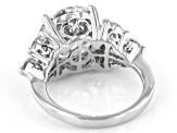 White Cubic Zirconia Rhodium Over Sterling Silver Ring 13.65ctw