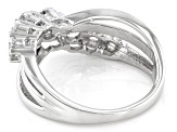 White Cubic Zirconia Rhodium Over Sterling Silver Ring 2.34ctw