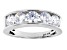 White Cubic Zirconia Rhodium Over Sterling Silver Ring 2.90ctw