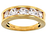 White Cubic Zirconia 18K Yellow Gold Over Sterling Silver Ring 2.90ctw