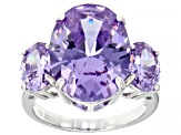 Lavender Cubic Zirconia Rhodium Over Sterling Silver 20.90ctw - BJL623 ...