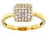 White Cubic Zirconia 18K Yellow Gold Over Sterling Silver Ring 0.80ctw