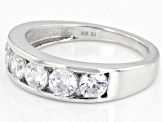 White Cubic Zirconia Rhodium Over Sterling Silver Band Ring 2.30ctw