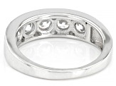 White Cubic Zirconia Rhodium Over Sterling Silver Band Ring 2.30ctw