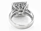 White Cubic Zirconia Rhodium Over Sterling Silver Ring 3.88ctw