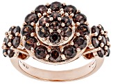 Mocha Cubic Zirconia 18K Rose Gold Over Sterling Silver Ring 4.96ctw