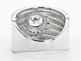 White Cubic Zirconia Rhodium Over Sterling Silver Ring 3.54ctw