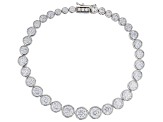 White Cubic Zirconia Rhodium Over Sterling Silver Bracelet 17.30ctw
