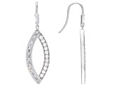 White Cubic Zirconia Rhodium Over Sterling Silver Earrings 3.77ctw