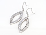 White Cubic Zirconia Rhodium Over Sterling Silver Earrings 3.77ctw