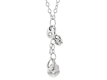 Picture of White Cubic Zirconia Rhodium Over Sterling Silver Necklace 3.23ctw
