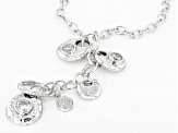 White Cubic Zirconia Rhodium Over Sterling Silver Necklace 3.23ctw