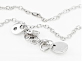 White Cubic Zirconia Rhodium Over Sterling Silver Necklace 3.23ctw