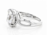 White Cubic Zirconia Rhodium Over Sterling Silver Ring 3.29ctw