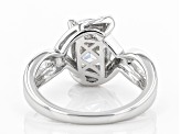 White Cubic Zirconia Rhodium Over Sterling Silver Ring 3.29ctw