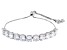 White Cubic Zirconia Rhodium Over Sterling Silver Adjustable Bracelet 15.90ctw