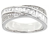 White Cubic Zirconia Platinum Over Sterling Silver Ring 1.61ctw