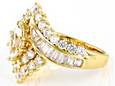 White Cubic Zirconia 18K Yellow Gold Over Sterling Silver Ring 3.38ctw