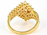 White Cubic Zirconia 18K Yellow Gold Over Sterling Silver Ring 3.38ctw