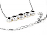 White Cubic Zirconia Rhodium And 14K Yellow Gold Over Sterling Silver Necklace 3.87ctw